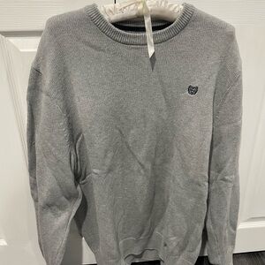 Chaps Light Gray Crewneck Sweater